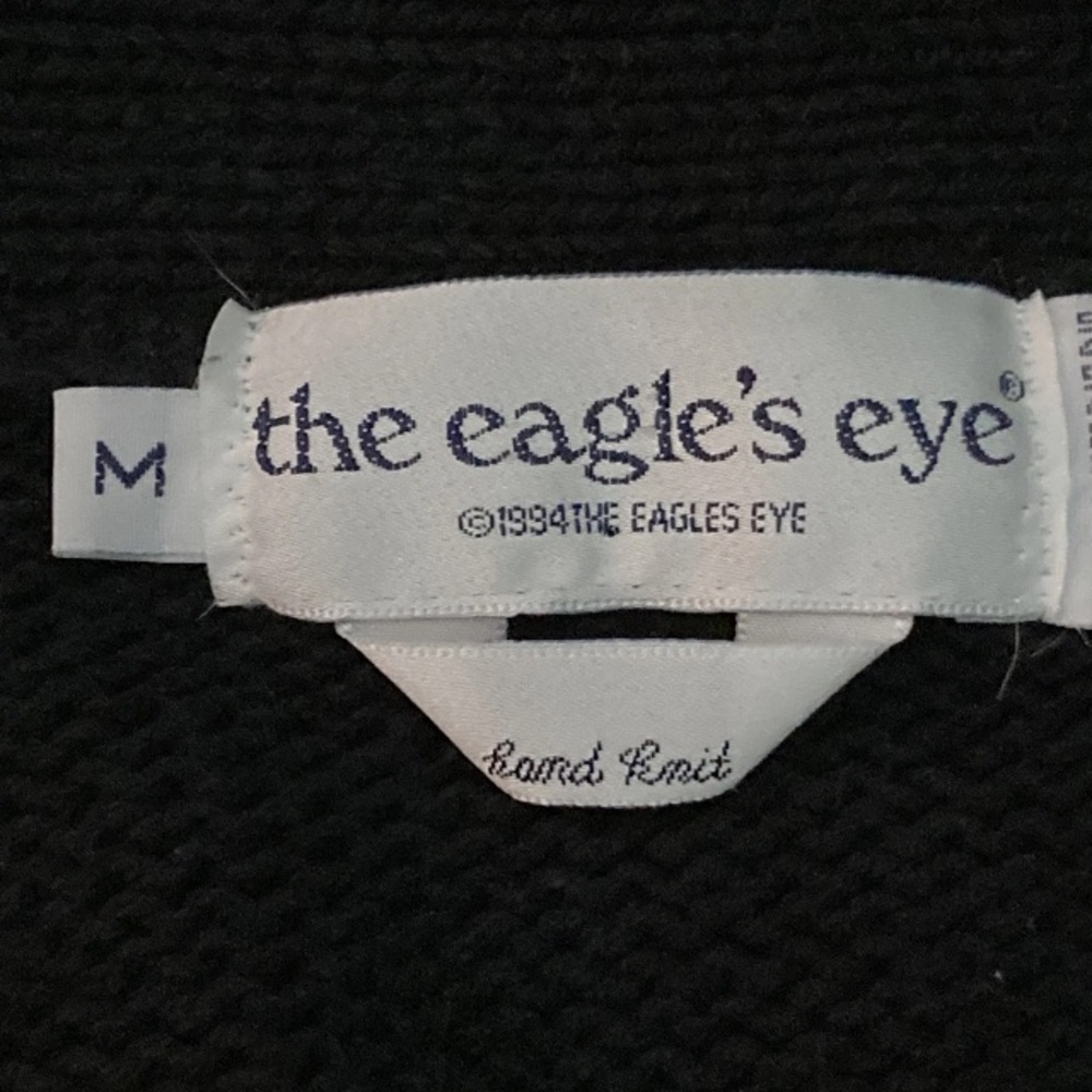 Vintage Eagle’s Eye Chunky Knit Bear Cardigan Grandma core Sweater Women’s New M - Picture 9 of 11